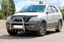 Kia Sorento I BL 2002-2009 Protezione Anteriore QT007 (Acciaio Inox) foto 2