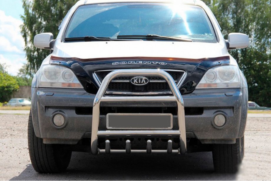 Kia Sorento I BL 2002-2009 Protezione Anteriore QT007 (Acciaio Inox) Image