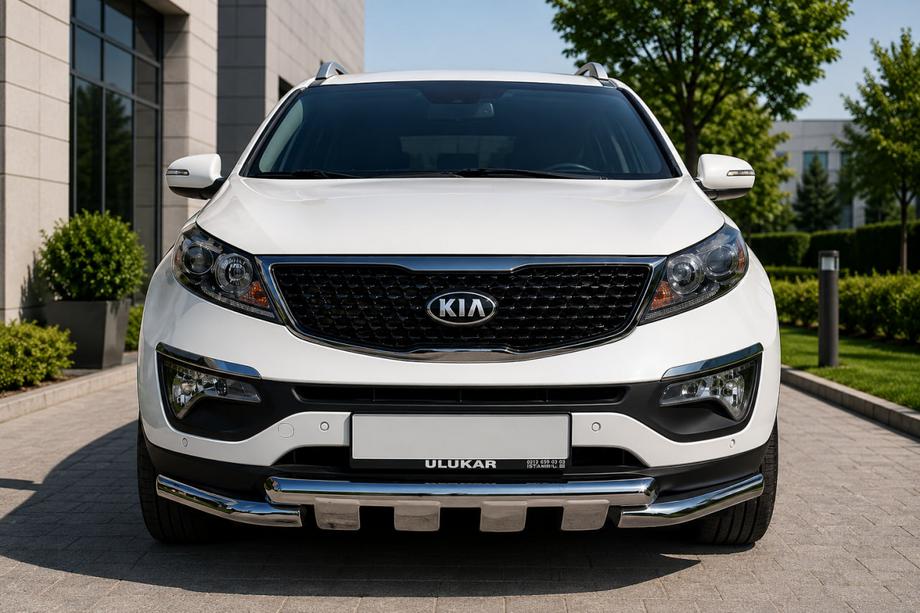 Kia Sorento II XM 2009-2014 Protezione Anteriore ST009-15 (2013-2015, Acciaio Inox) Image
