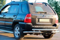 Kia Sportage 2004-2010 Barra Posteriore AK007 (Acciaio Inox) foto 1