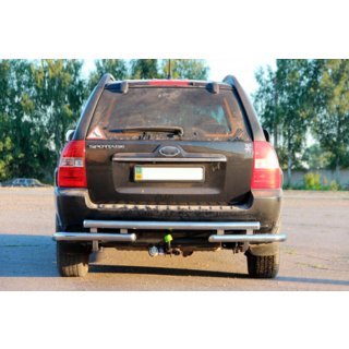 Barra Posteriore AK007 (Acciaio Inox) Kia Sportage 2004-2010 foto 2