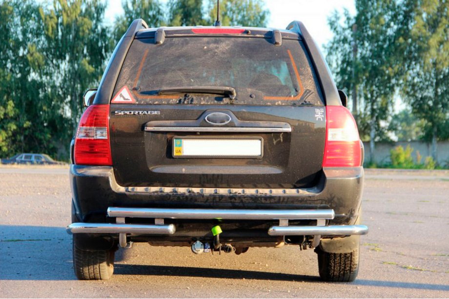 Kia Sportage 2004-2010 Barra Posteriore AK007 (Acciaio Inox) Foto 2