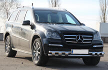 Mercedes GL сlass X164 2006-2012 Protezione Anteriore ST015 (Acciaio Inox) foto 3