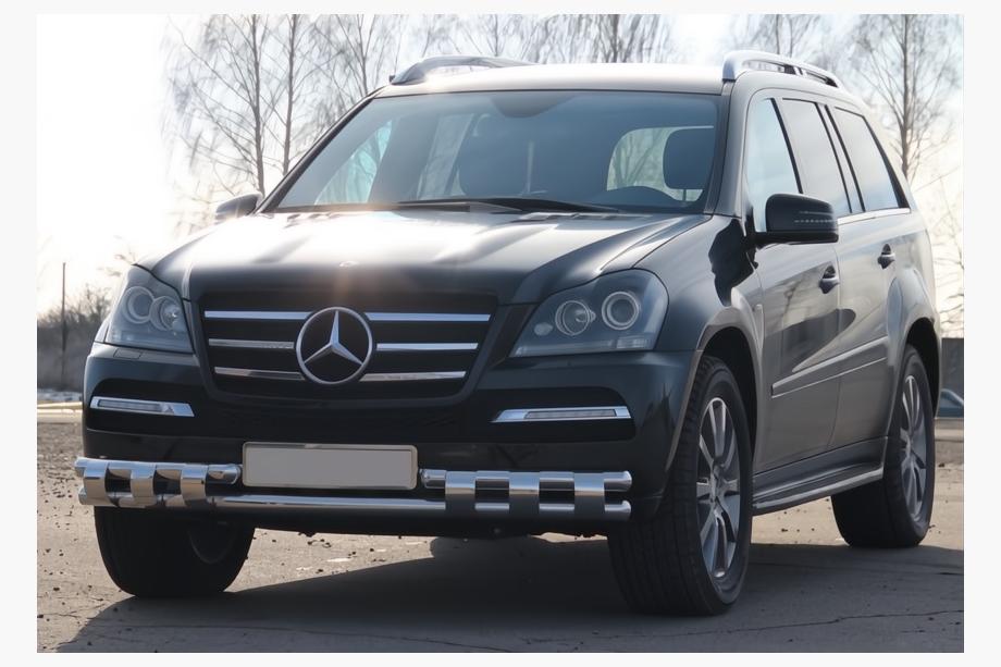 Mercedes GL сlass X164 2006-2012 Protezione Anteriore ST015 (Acciaio Inox) Image