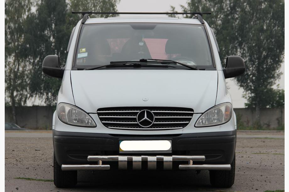 Mercedes Vito W639 2004-2014 Protezione Anteriore Shark ST015 (Acciaio Inox) Foto 1