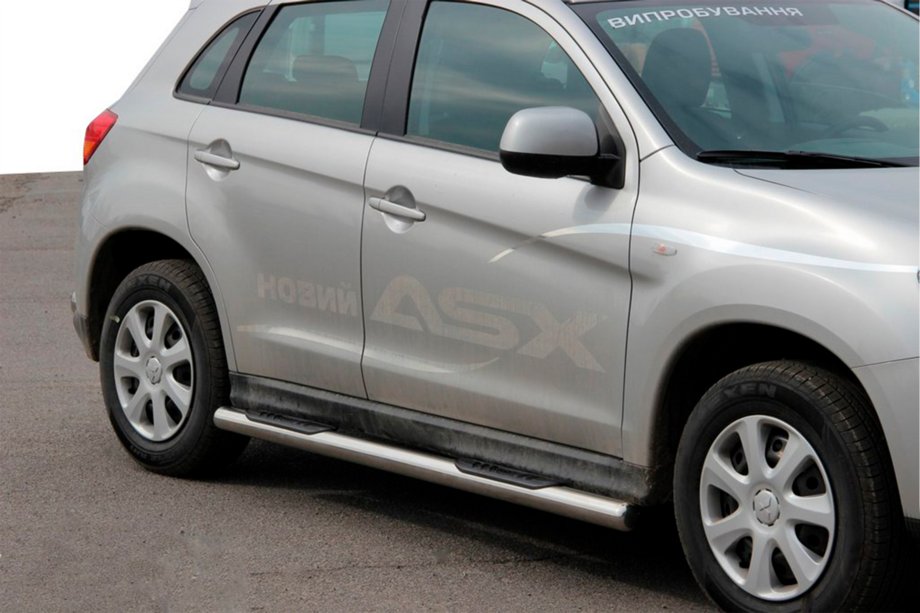 Mitsubishi ASX 2010-2023 Barre Laterali BB002 (2 pz, Acciaio Inox) Image