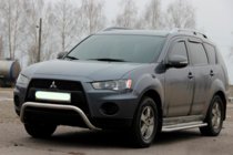 Mitsubishi Outlander 2006-2012 Protezione Anteriore WT007 (Acciaio Inox) foto 2