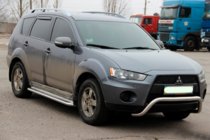 Mitsubishi Outlander 2006-2012 Protezione Anteriore WT007 (Acciaio Inox) foto 4