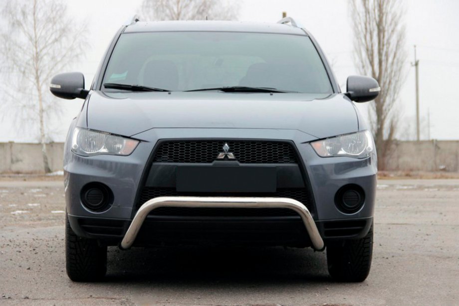 Mitsubishi Outlander 2006-2012 Protezione Anteriore WT007 (Acciaio Inox) Image