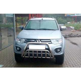 Protezione Anteriore WT002 (Acciaio Inox) Mitsubishi Pajero Sport 2008-2015 foto 1
