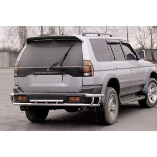 Protezione Posteriore AK005-2 (Acciaio Inox) Mitsubishi Pajero Sport 1996-2007 foto 1