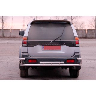 Protezione Posteriore AK005-2 (Acciaio Inox) Mitsubishi Pajero Sport 1996-2007 foto 2
