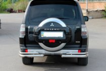 Mitsubishi Pajero Wagon IV 2006-2021 Barra Posteriore AK003 Doppia (Acciaio Inox) foto 2