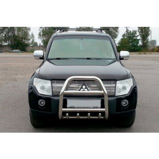 Protezione Anteriore QT007 (Acciaio Inox) Mitsubishi Pajero Wagon IV 2006-2021 foto 1
