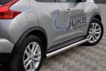 Nissan Juke 2010-2019 Barre Laterali Ø60 (2 pz, Acciaio Inox) foto 2