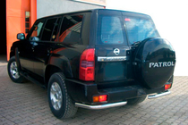 Nissan Patrol Y61 1997-2011 Barre angolari posteriori AK003 (2 pz, acciaio inox) foto 1
