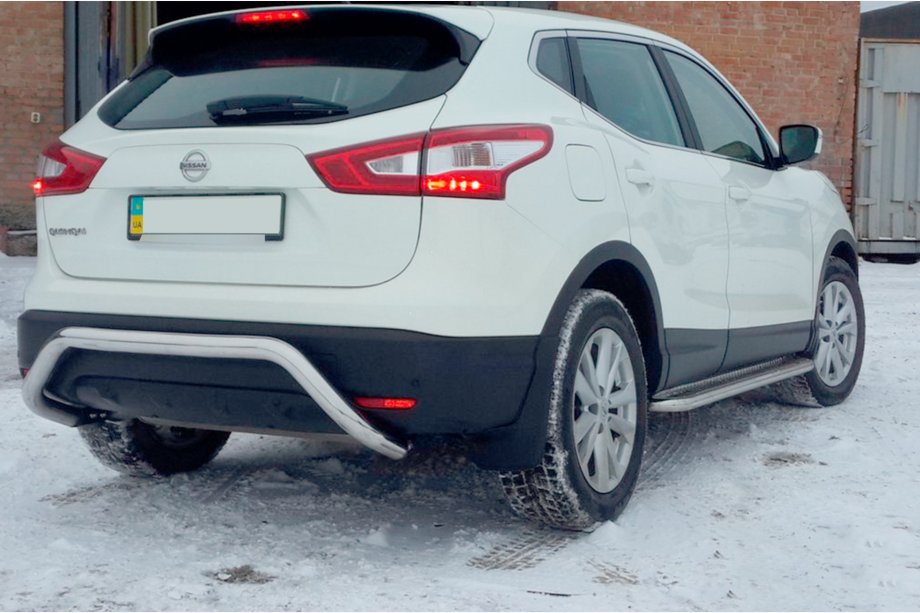 Nissan Qashqai 2014-2021 Barra Posteriore AK007-1 (Acciaio Inox) Foto 5
