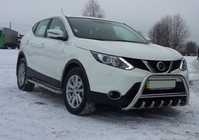 Nissan Qashqai 2014-2021 Paraurti Anteriore WT003 (Acciaio Inox) foto 4