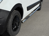 Renault Master 2011-2023 Barre Laterali BB002 (2 pz, Acciaio Inox) foto 4