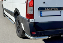 Renault Master 2011-2023 Barre Laterali BB002 (2 pz, Acciaio Inox) foto 8