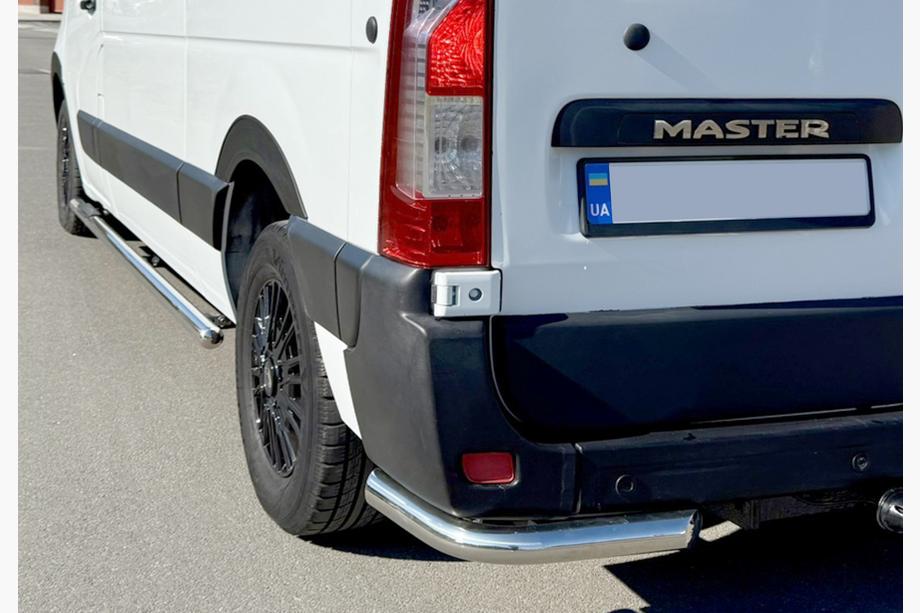 Renault Master 2011-2023 Barre Laterali BB002 (2 pz, Acciaio Inox) Foto 8