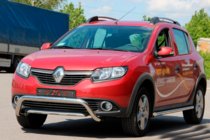 Renault Sandero 2013-2022 Protezione Anteriore WT007 (Acciaio Inox) foto 3