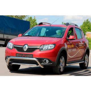 Protezione Anteriore WT007 (Acciaio Inox) Renault Sandero 2013-2022 foto 3