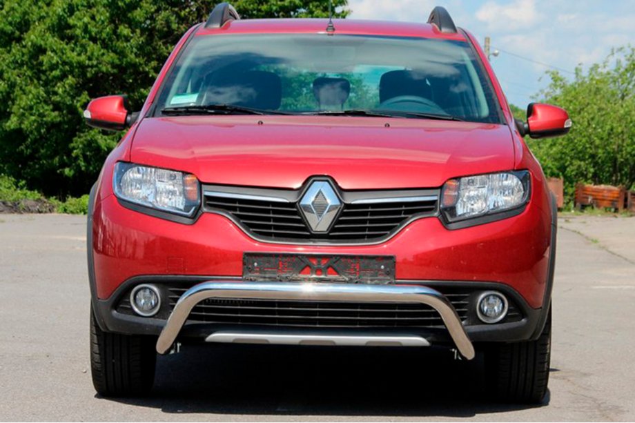 Renault Sandero 2013-2022 Protezione Anteriore WT007 (Acciaio Inox) Image