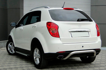 SsangYong Korando 2010-2019 Barra Posteriore AK006 Acciaio Inox foto 1