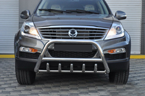SsangYong Rexton I 2001-2017 Paraurti Anteriore WT003 (Acciaio Inox) foto 5