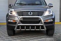 SsangYong Rexton I 2001-2017 Paraurti Anteriore WT003 (Acciaio Inox) foto 3