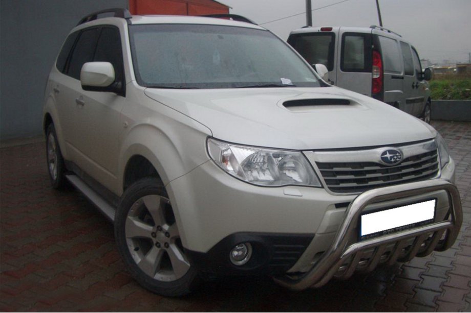 Subaru Forester 2008-2013 Protezione Anteriore WT002 (Acciaio Inox) Foto 3