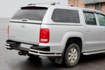 Volkswagen Amarok 2010-2022 Angolari posteriori AK003-Double (2 pz, acciaio inox) foto 2