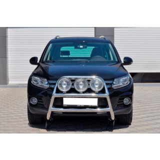 Parabullbar WT018 (Acciaio Inox) Volkswagen Tiguan 2007-2016 foto 2