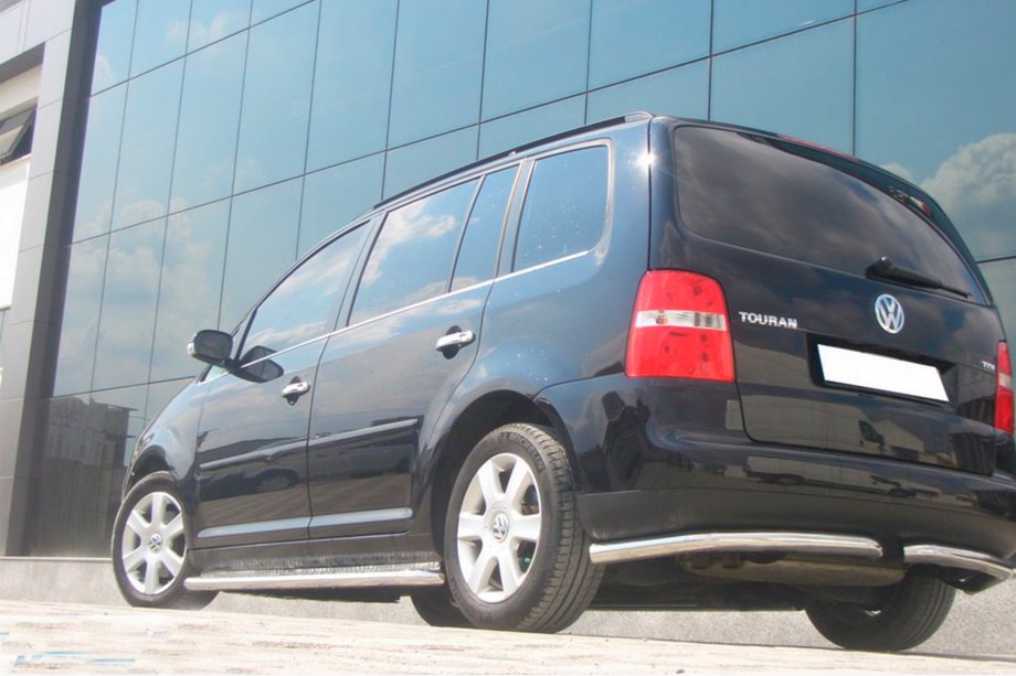 Volkswagen Touran 2003-2010 Angolari posteriori AK003 (2 pz, acciaio inox) Foto 2