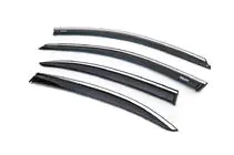 Volkswagen Jetta 2011-2018 Deflettori finestrini con striscia cromata (4 pz, Niken) foto 4