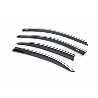 Deflettori finestrini con striscia cromata (4 pz, Niken) foto 4