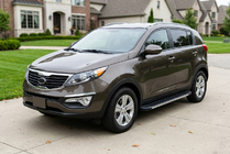 Kia Sportage 2010-2015 Pedane Laterali Maya V1 (2 pz, Alluminio) foto 1