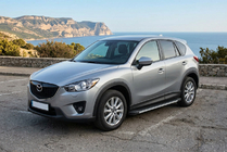 Mazda CX-5 2012-2017 Pedane Laterali Maya V1 (2 pz, Alluminio) foto 1