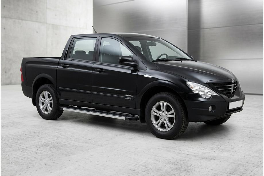 SsangYong Action 2005-2018 Pedane Laterali Maya V1 (2 pz, Alluminio) Image