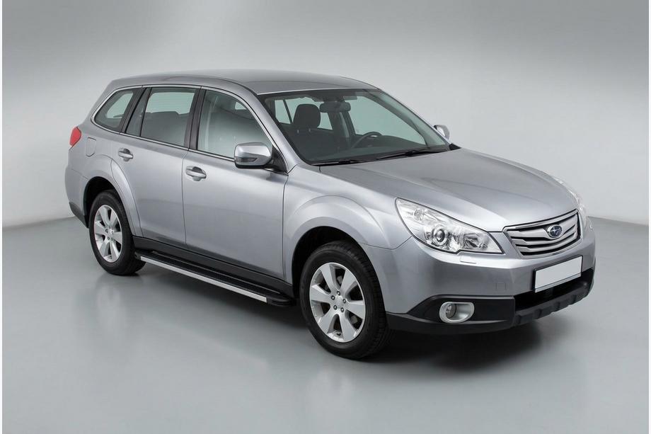 Subaru Outback 2009-2014 Pedane Laterali Maya V1 (2 pz, Alluminio) Image