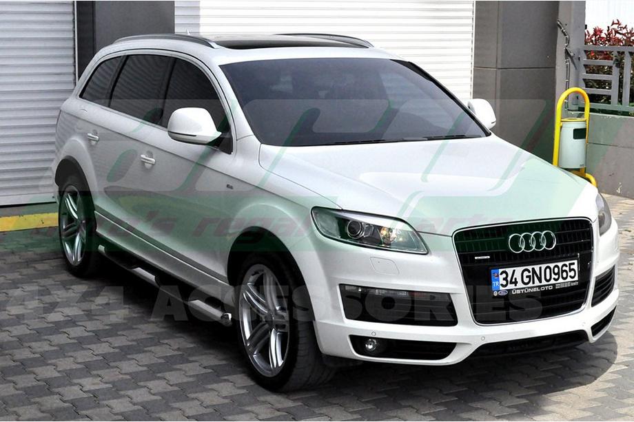 Audi Q7 2005-2015 Tubi Laterali (2 pz, Acciaio Inox) d60 con inserti in plastica Foto 2