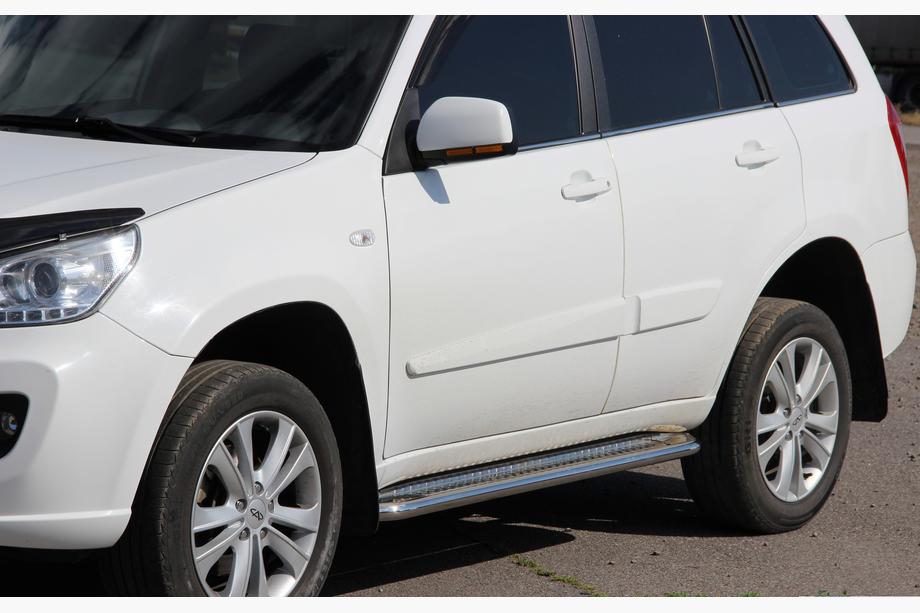 Chery Tiggo 1 2005-2016 Pedane Laterali Premium (2 pz, Acciaio Inox) Image