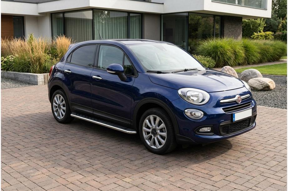 Fiat 500X 2014-2024 Pedane Laterali Maydos V1 (2 pz, Alluminio e Acciaio Inox) Image