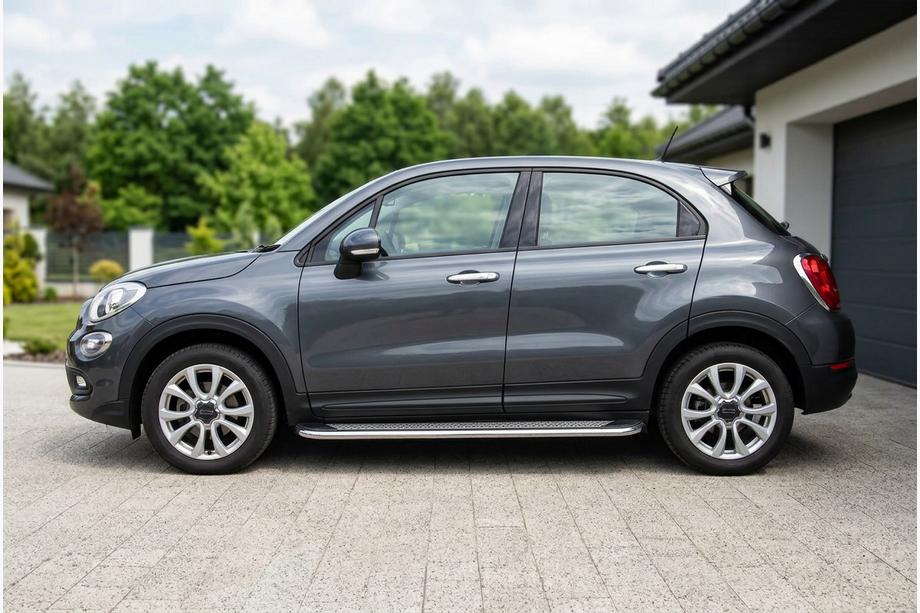 Fiat 500X 2014-2024 Pedane Laterali Maydos V2 (2 pz, Alluminio e Acciaio Inox) Image