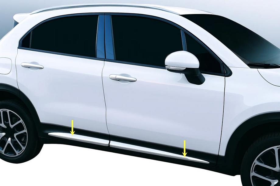 Fiat 500X 2014-2024 Modanature porte cromate (4 pz) Foto 8