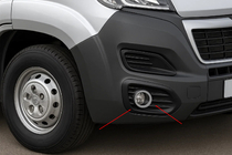 Citroen Jumper 2007-2025 Coperture cromate per fendinebbia (acciaio inox) foto 1
