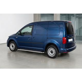Pedane Laterali Maydos V2 (2 pz, Alluminio e Acciaio Inox) Volkswagen Caddy 2015-2020 foto 1