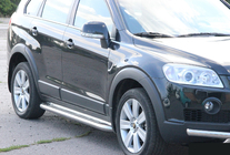 Chevrolet Captiva 2006-2019 Pedane Laterali Premium (2 pz, Acciaio Inox) Ø60 foto 5