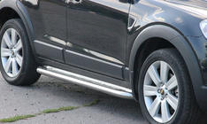 Chevrolet Captiva 2006-2019 Pedane Laterali Premium (2 pz, Acciaio Inox) Ø60 foto 1